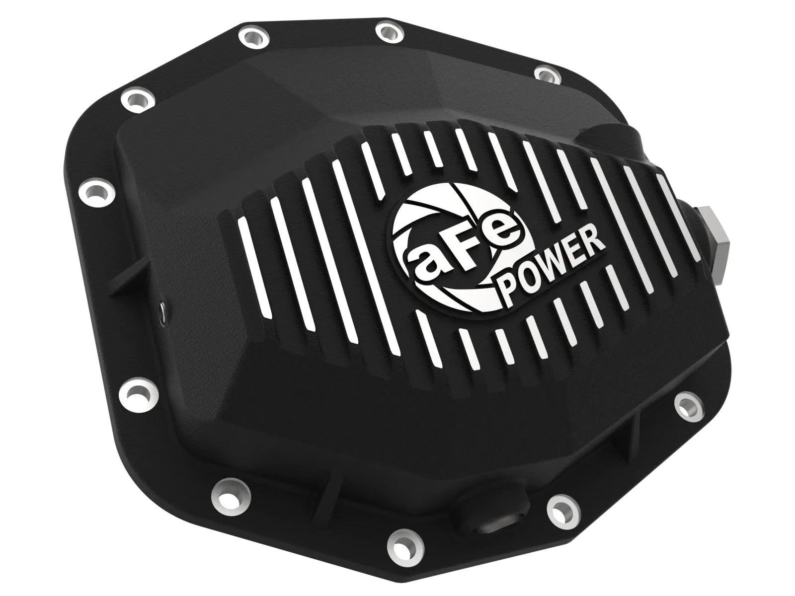 2025+ Ram RHO aFe POWER Pro Series Rear Differential Cover Black w/ Machined Fins