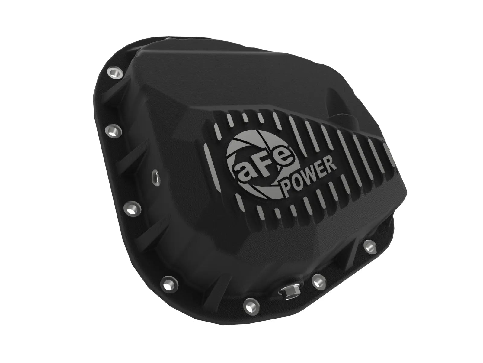 aFe POWER Pro Series Rear Differential Cover Black w/ Machined Fins Ford F-150/Raptor 97-23 (9.75-12) Front View Black