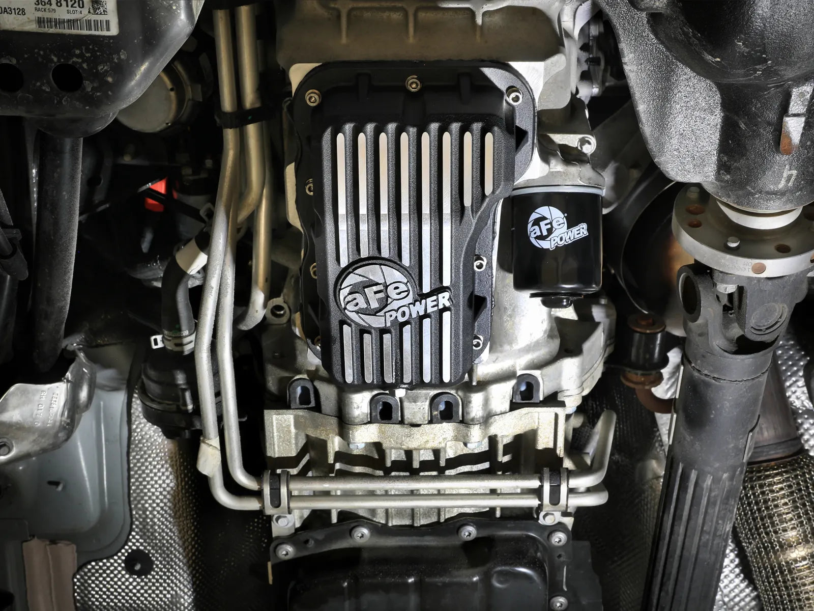 aFe POWER Pro Series Engine Oil Pan Black w/ Machined Fins