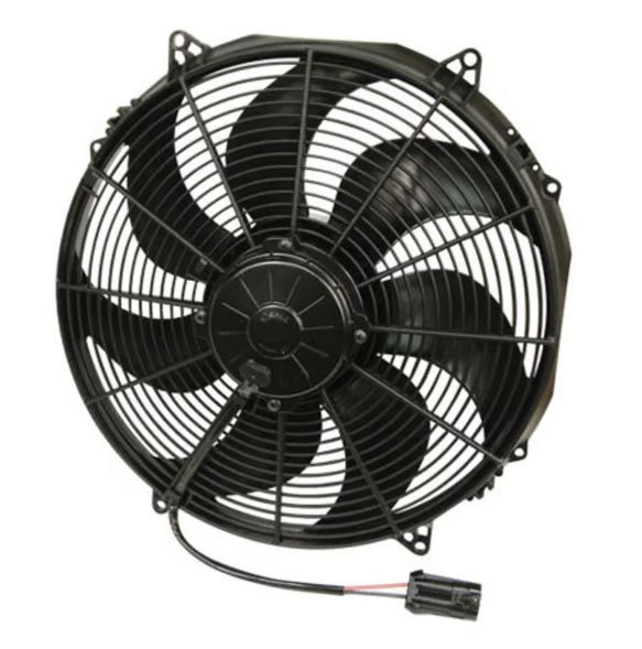 SPAL® 16.00" Electric Fan Puller Style Extreme Performance 1953CFM 10-blade paddle style blade Rear View