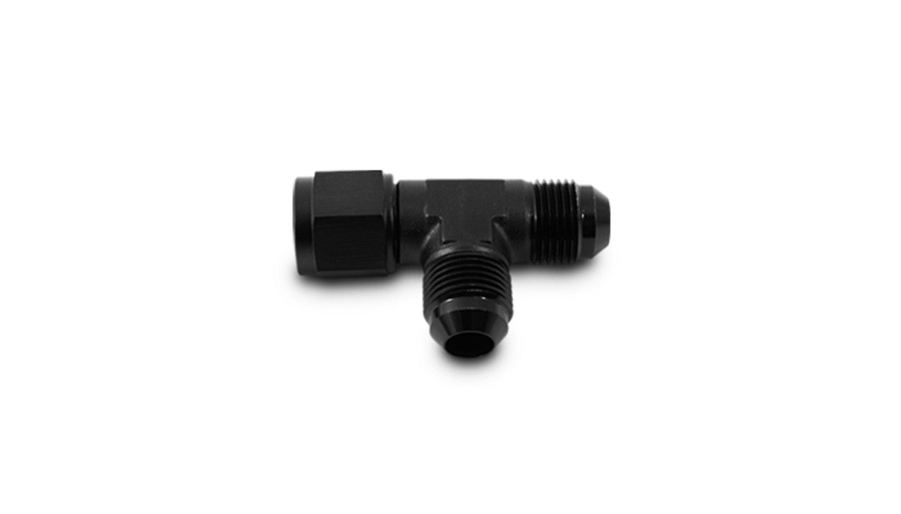 Male Flare Tee with Female Flare on Run Adapters Front View