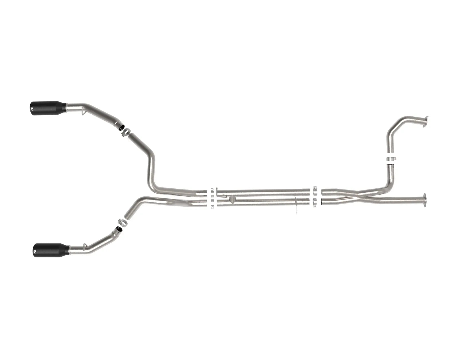 2021-2024 Ram TRX Vulcan Series 3 IN to 3-1/2 IN 304 Stainless Steel Cat-Back Exhaust System Front View