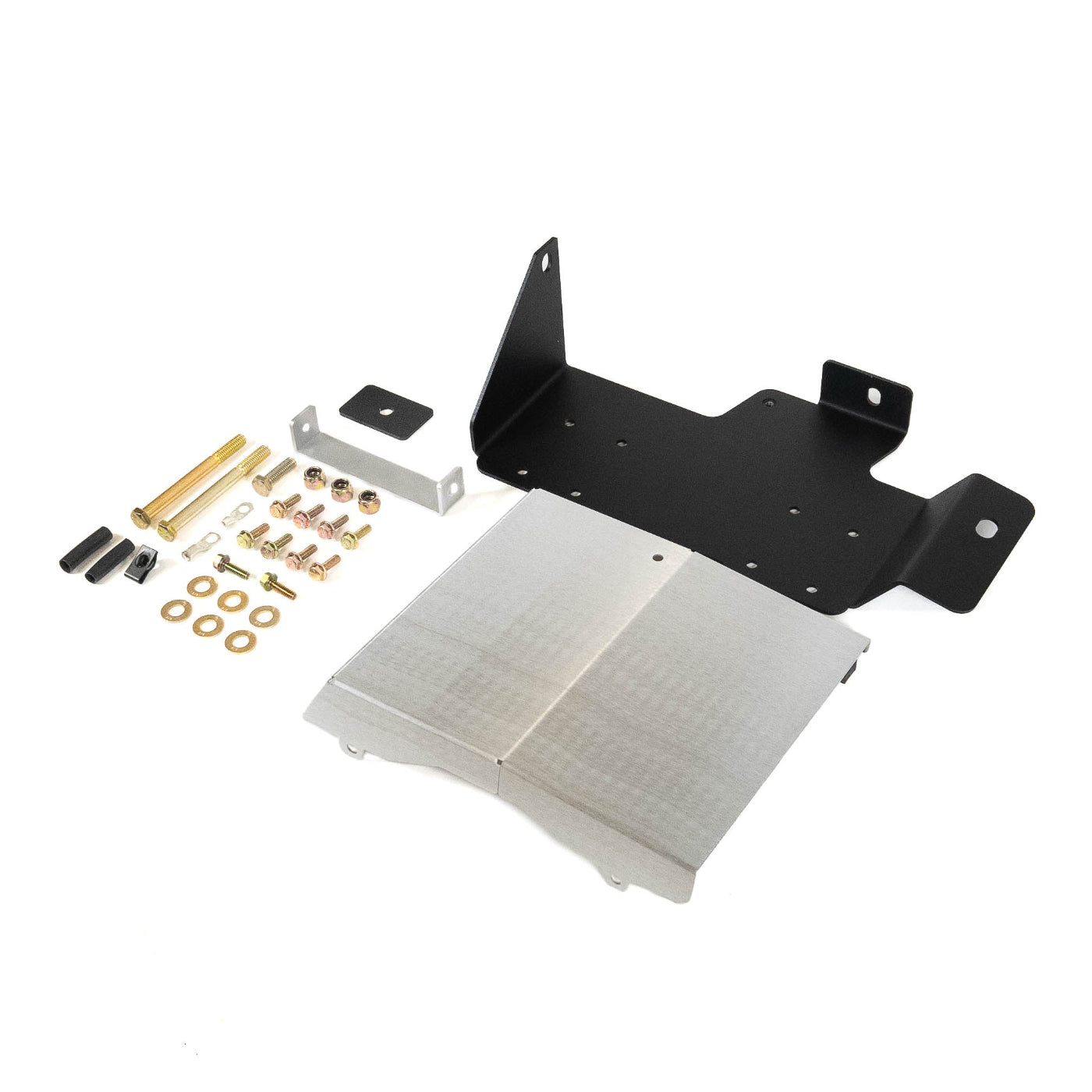 SDHQ Built 2025 4Runner ARB Twin Air Compressor Mount display of included parts and hardware 