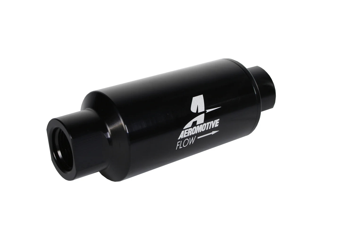 10 Micron Black Fuel Filter with ORB-10 Ports & Microglass Element Front View