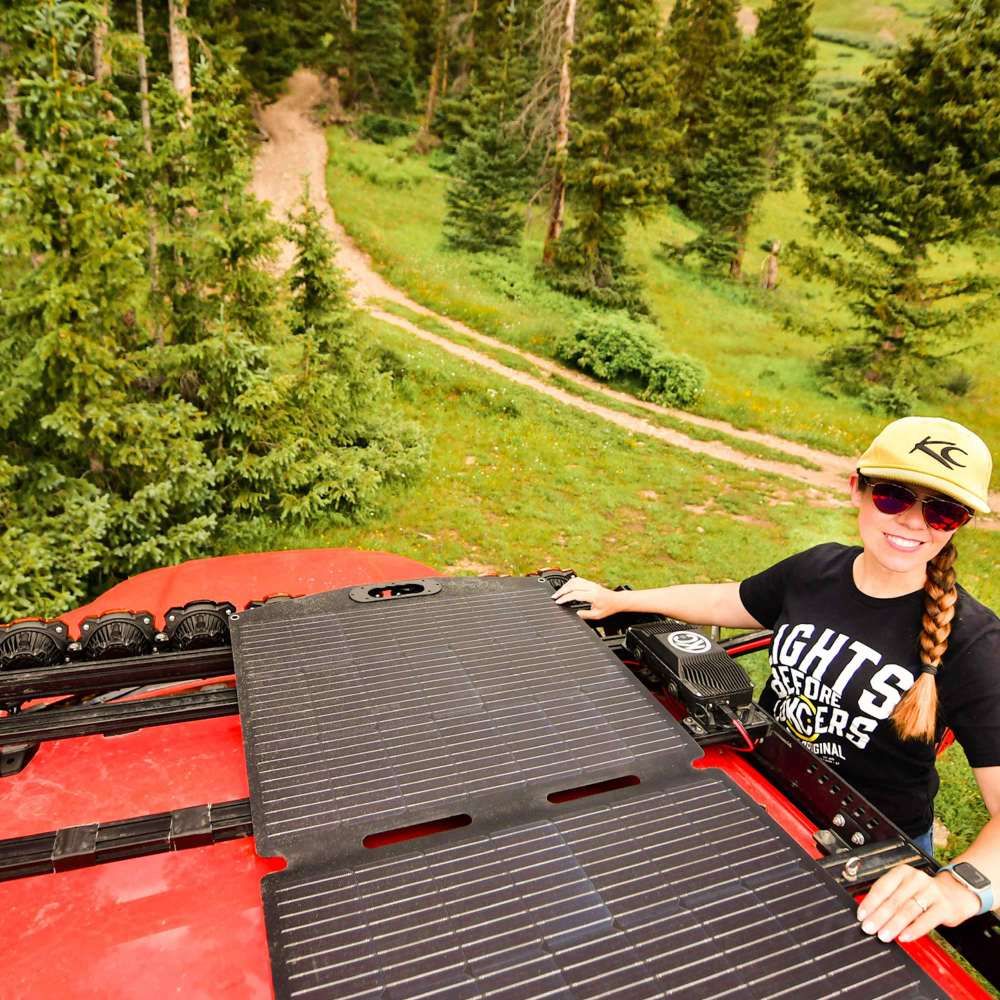 KC HiLites KC 150W Portable Foldable Solar Panel Front View