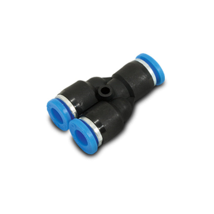 Union Y Push Lock Vacuum Fittings Front View