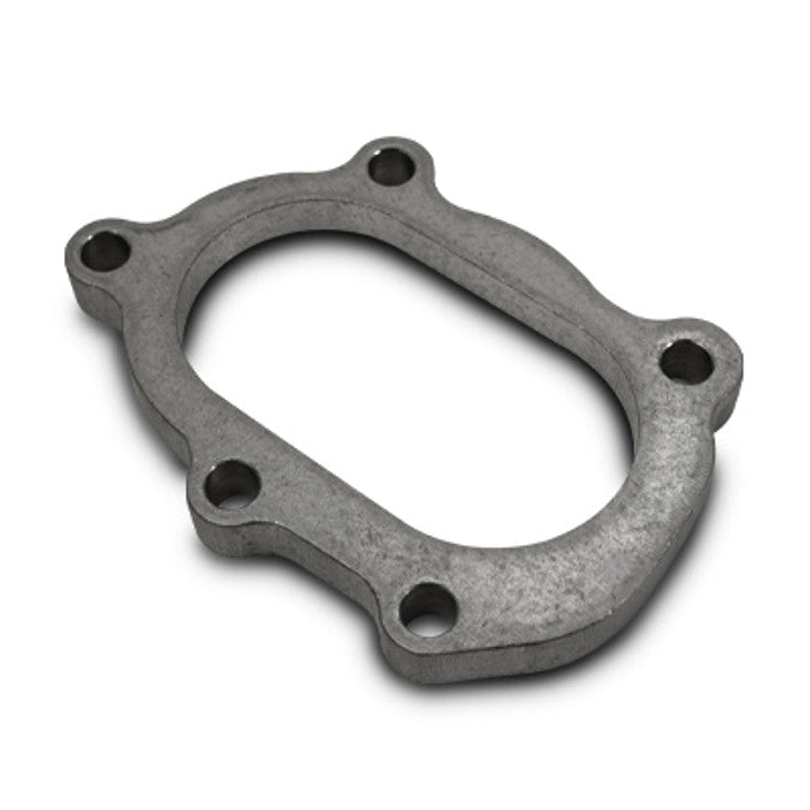 Mild Steel Turbo Outlet Flange for All Garrett GT25R, GT2854R, GT2859R, GT2860R (model 739548-9 only), GT2860RS, GT2871R (models 472560-15, 771847-1, 743347-1, 743347-2, 743347-3 and 743347-4), GT2876R, GT3071R and GT3076R Front View