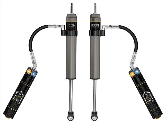 ICON 2022-2024 Toyota Tundra, 3-3.5" Lift, Rear, V.S. 2.5 Aluminum Series Shock Absorbers, Remote Reservoir w/ CDXS, Pair Front View