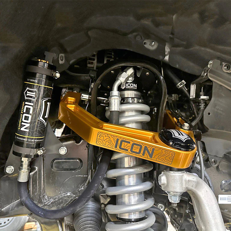 LIMITED EDITION Anodized Gold Upper Control Arms and Complete Rear Link Kit Front View