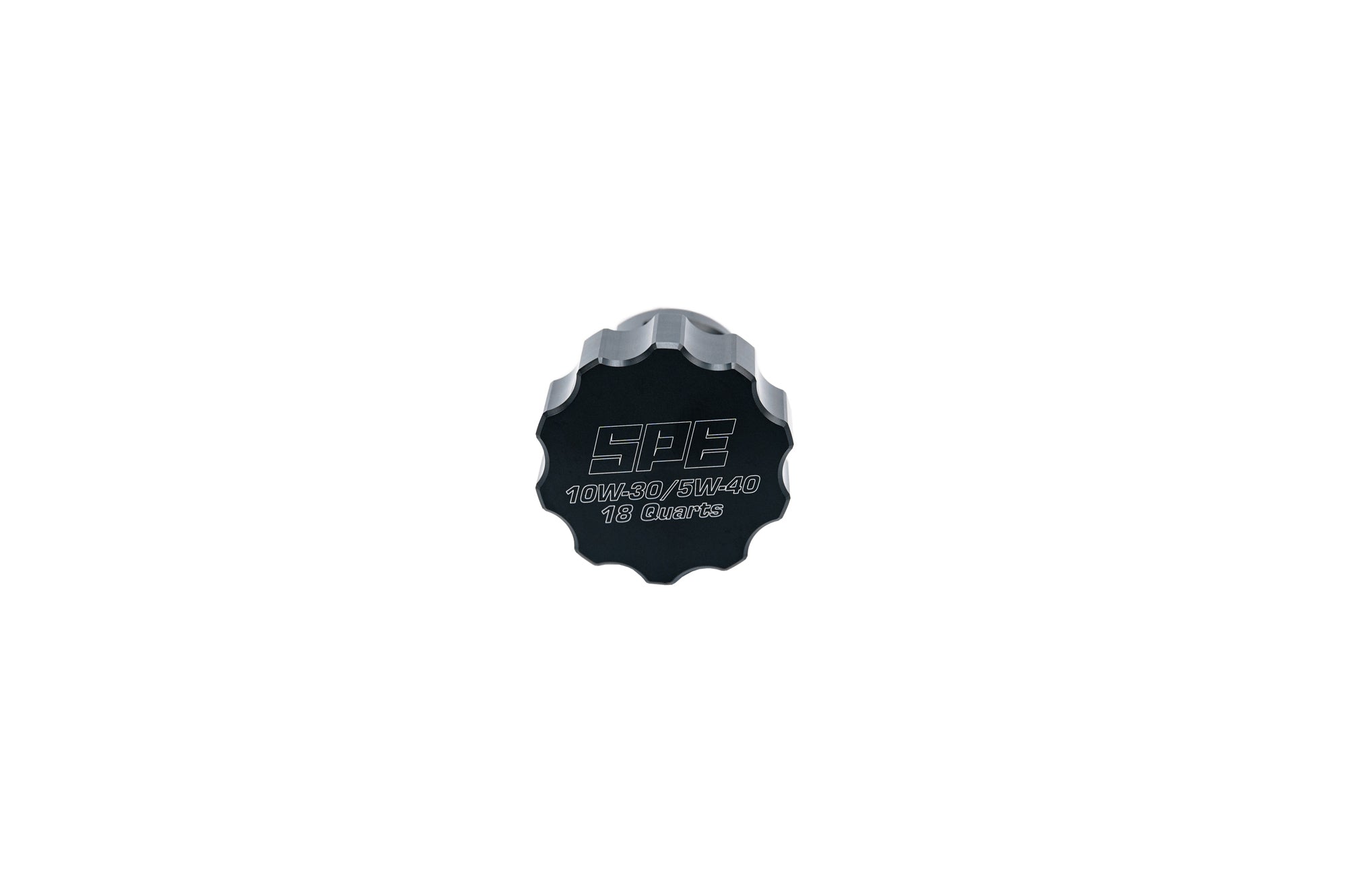 SPE Motorsport 2023+ 6.7L Powerstroke 18-Quart Billet Oil Cap Front View