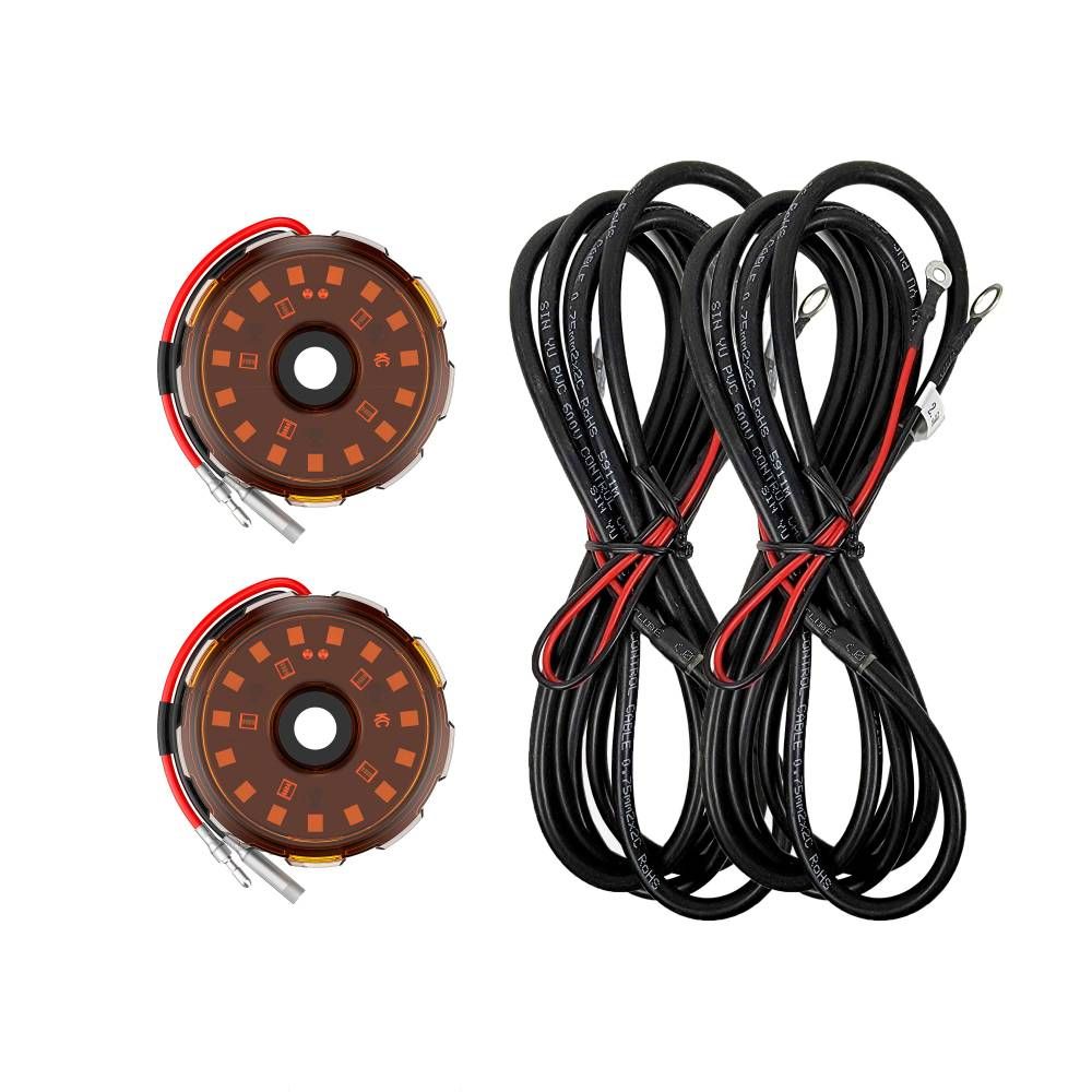 KC HiLites Two-Light Add-On Cyclone V2 Kit - Amber