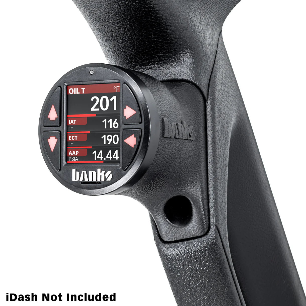 2018-2023 Jeep JL and 2020-2023 Gladiator Upper iDash Stealth Pod Mount Front View