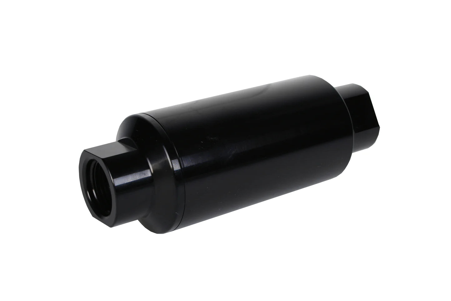 10 Micron Black Fuel Filter with ORB-10 Ports & Microglass Element Front View