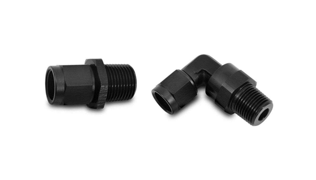 Female AN Flare to Male NPT Adapters Front View