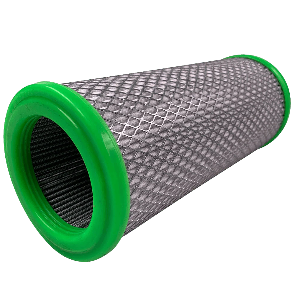 Replacement Air Filter Side View With Green Ends