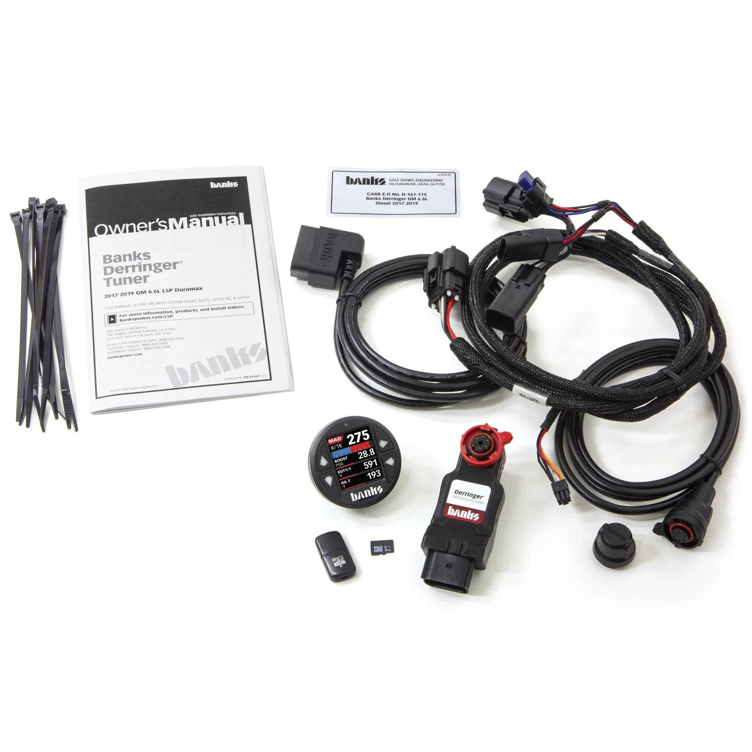 2017-2019 Chevy/GMC 2500/3500 HD 6.6L Duramax, L5P Derringer Tuner Front View