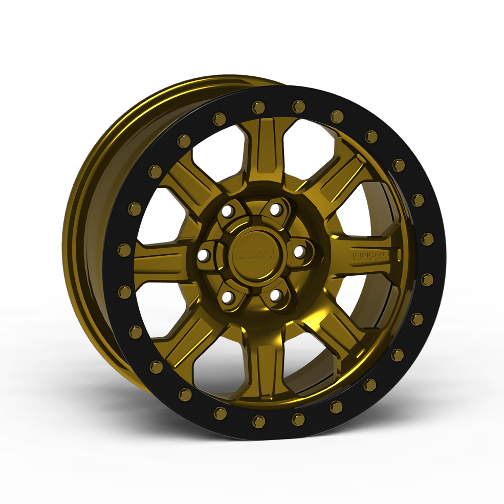 G500 Simulated Beadlock Wheel 17x8.5" 5 & 6 Lug - TechLite Ring Front View