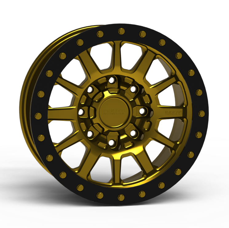 G600 Simulated Beadlock Wheel 17x8.5" 8 Lug - Standard Ring Front View