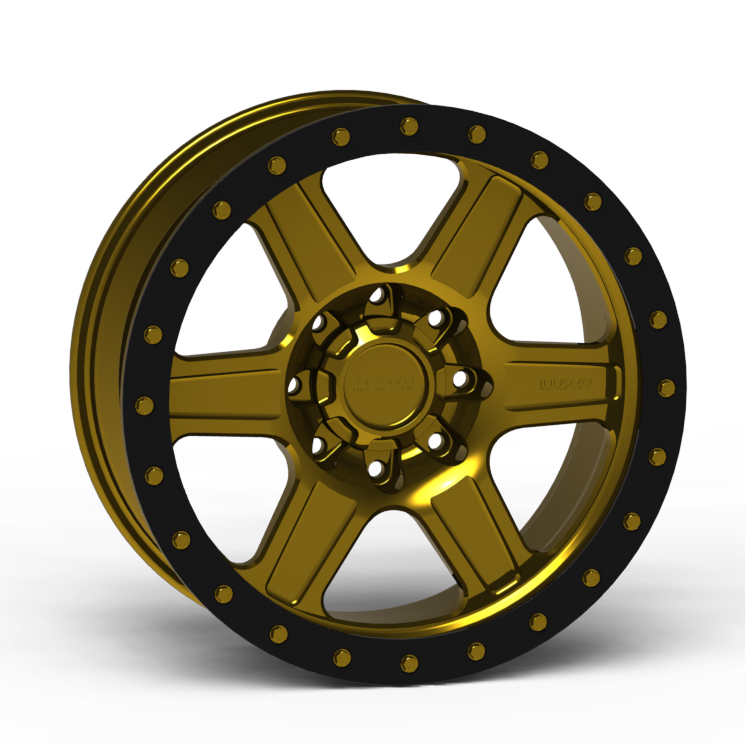 G400 Simulated Beadlock Wheel 20x9.0" 8 Lug - TechLite Ring Front View