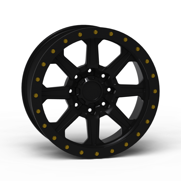 G500 Simulated Beadlock Wheel 20x10.0" 8 Lug - TechLite Ring Front View