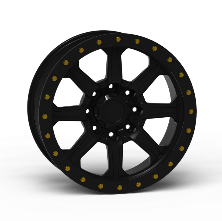 G500 Simulated Beadlock Wheel 20x9.0" 8 Lug - TechLite Ring Front View