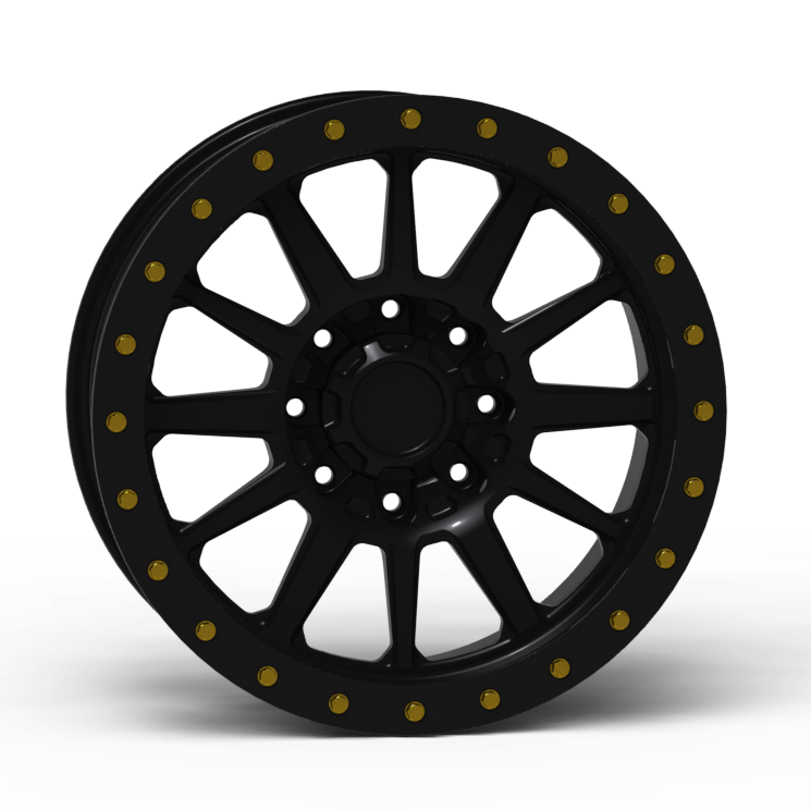 G600 Simulated Beadlock Wheel 20x10.0" 8 Lug - Standard Ring Front View