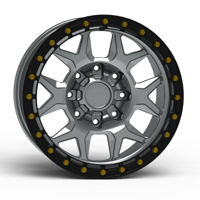 G700 Simulated Beadlock Wheel 17x8.5" 8 Lug - TechLite Ring
