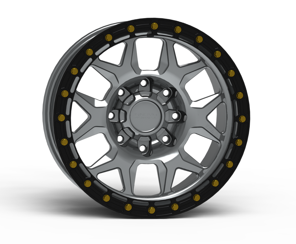 G700 Simulated Beadlock Wheel 17x8.5" 8 Lug - TechLite Ring