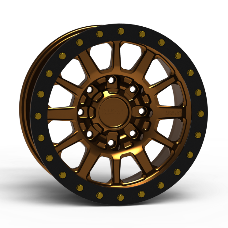 G600 Simulated Beadlock Wheel 17x8.5" 8 Lug - Standard Ring Front View