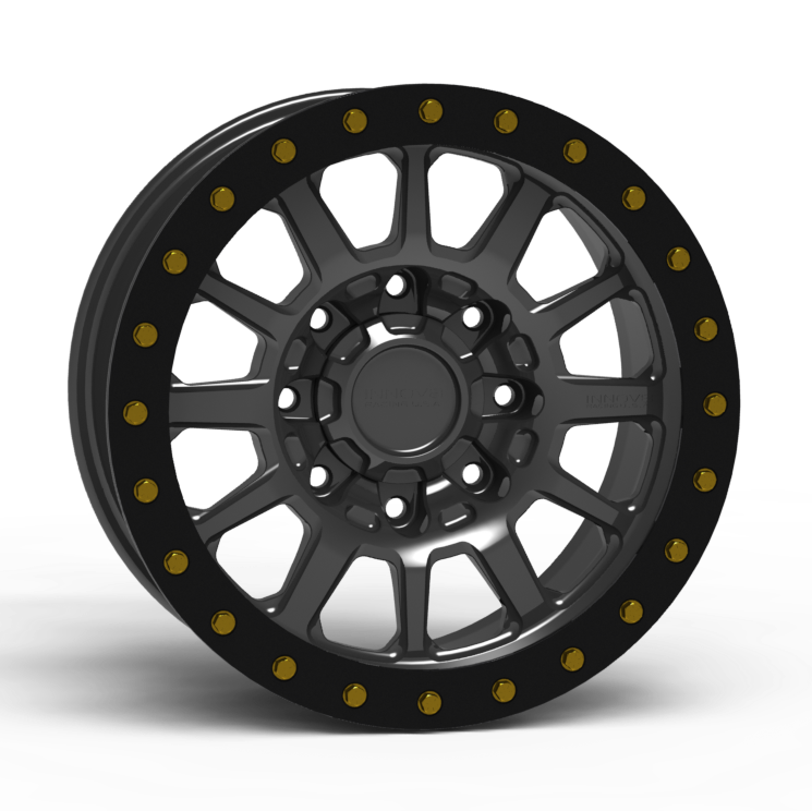 G600 Simulated Beadlock Wheel 17x8.5" 8 Lug - Standard Ring Front View