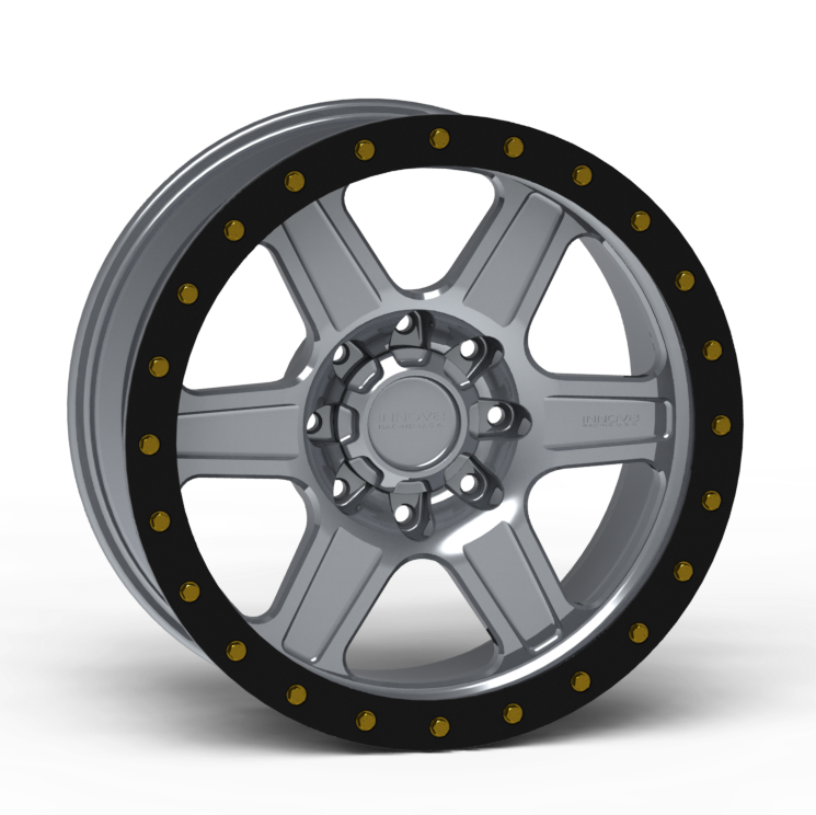 G400 Simulated Beadlock Wheel 20x10.0" 8 Lug - Standard Ring Front View