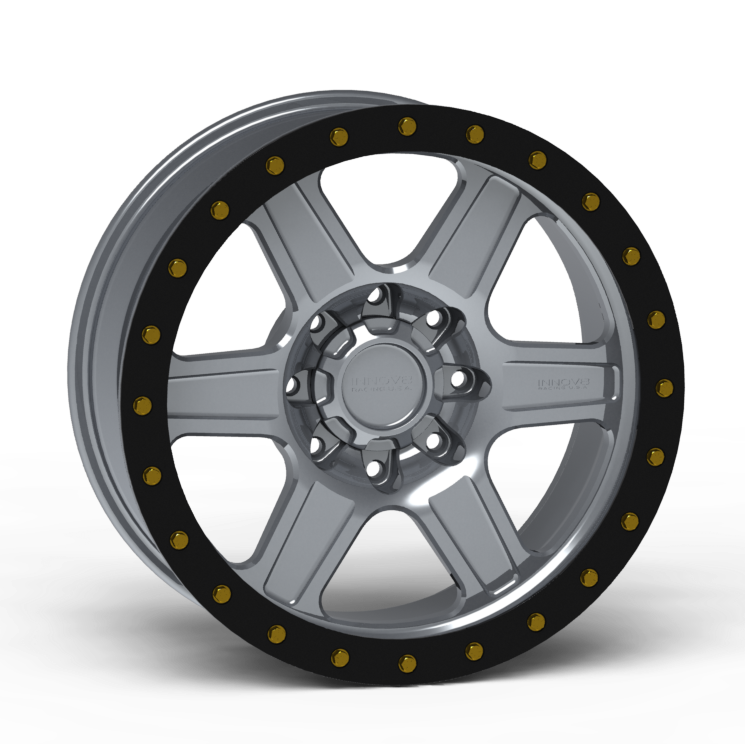 G400 Simulated Beadlock Wheel 20x9.0" 8 Lug - TechLite Ring Front View