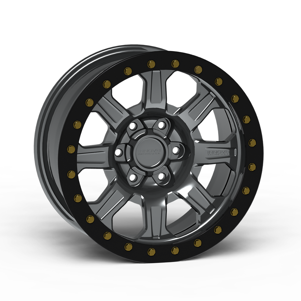 G500 Simulated Beadlock Wheel 17x8.5" 5 & 6 Lug - TechLite Ring Front View