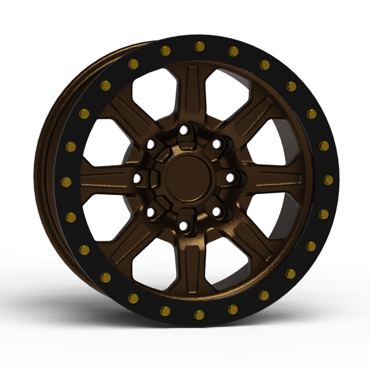 G500 Simulated Beadlock Wheel 18x9.0" 8 Lug - Standard Ring Front View