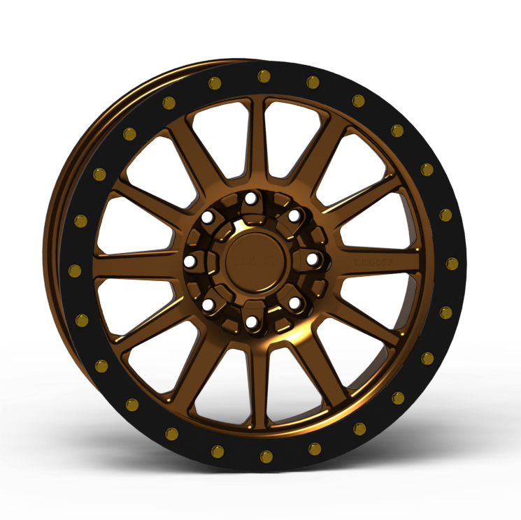 G600 Simulated Beadlock Wheel 20x10.0" 8 Lug - Standard Ring Front View