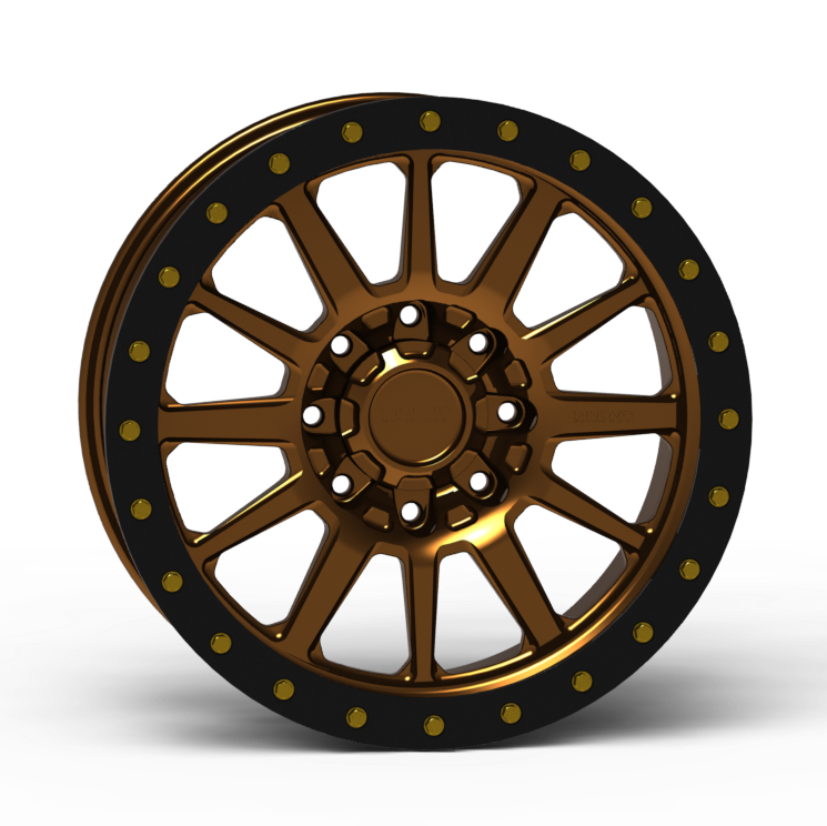 G600 Simulated Beadlock Wheel 20x10.0" 8 Lug - TechLite Ring Front View