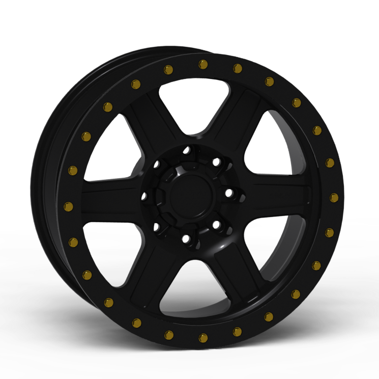 G400 Simulated Beadlock Wheel 20x9.0" 8 Lug - TechLite Ring Front View
