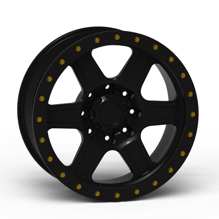 G400 Simulated Beadlock Wheel 20x10.0" 8 Lug - TechLite Ring Front View