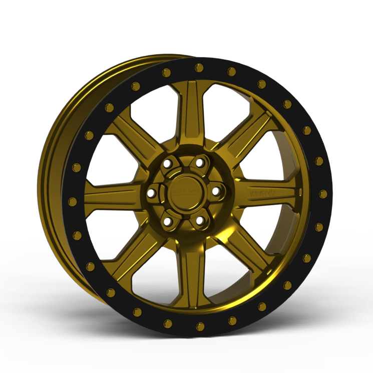 G500 Simulated Beadlock Wheel 17x8.5" 5 & 6 Lug - Standard Ring Front View