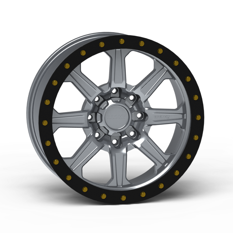 G500 Simulated Beadlock Wheel 20x10.0" 8 Lug - TechLite Ring Front View