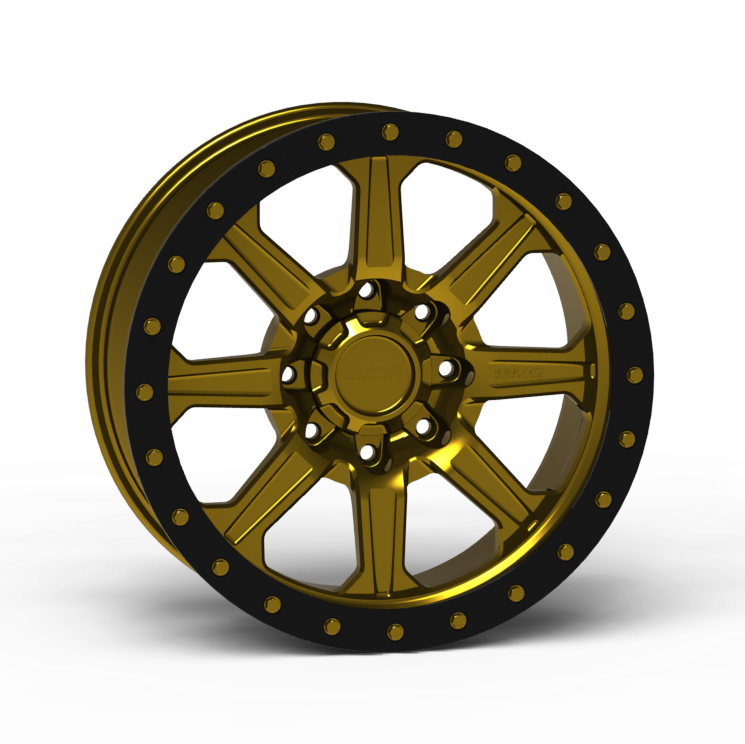 G500 Simulated Beadlock Wheel 20x9.0" 8 Lug - TechLite Ring Front View