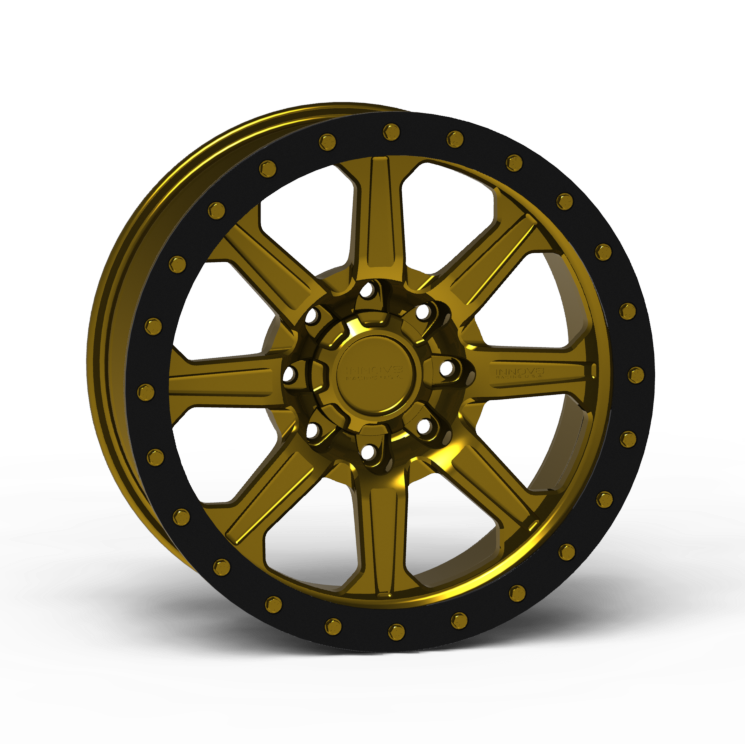 G500 Simulated Beadlock Wheel 20x10.0" 8 Lug - TechLite Ring Front View