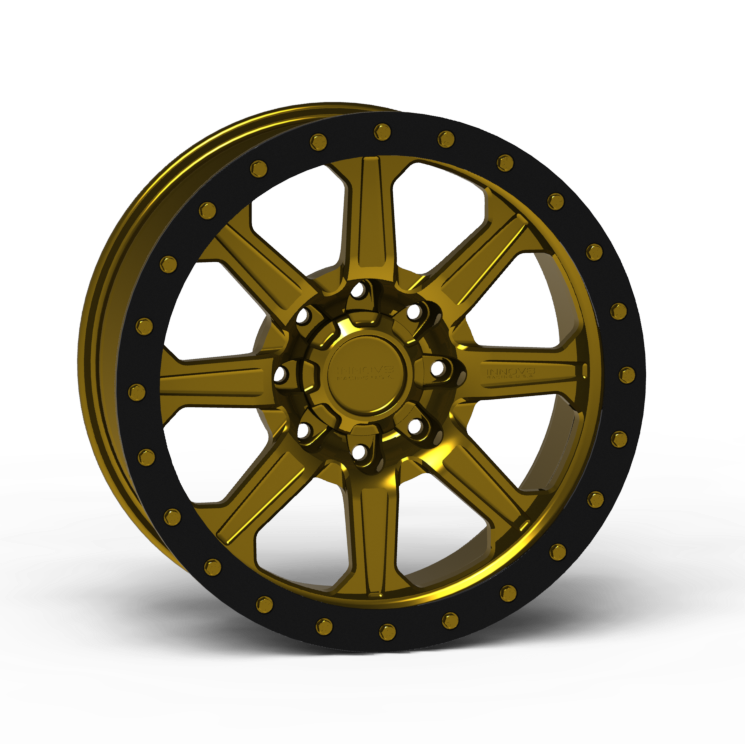 G500 Simulated Beadlock Wheel 17x8.5" 8 Lug - Standard Ring Front View