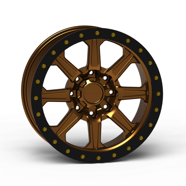 G500 Simulated Beadlock Wheel 20x9.0" 8 Lug - TechLite Ring Front View