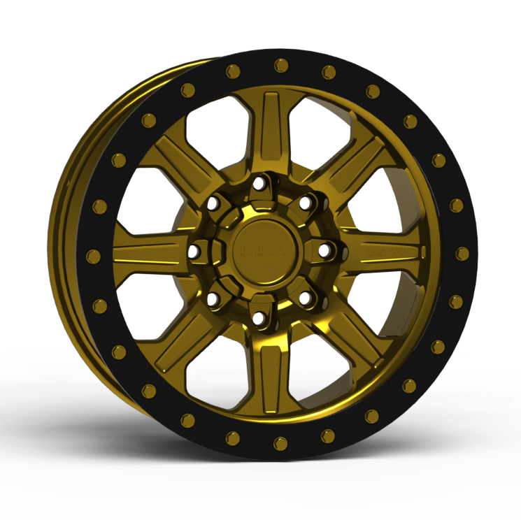 G500 Simulated Beadlock Wheel 18x9.0" 8 Lug - Standard Ring Front View