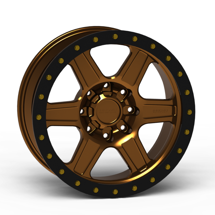 G400 Simulated Beadlock Wheel 20x10.0" 8 Lug - TechLite Ring Front View