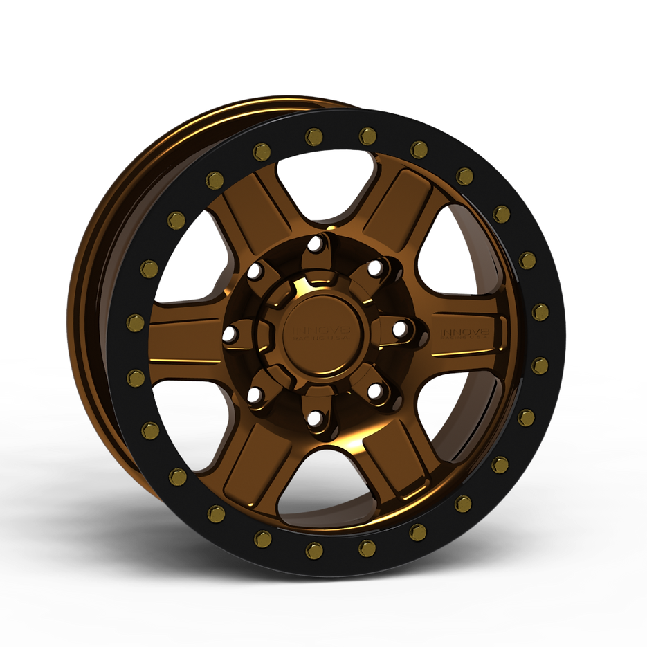 G400 Simulated Beadlock Wheel 17x8.5" 8 Lug - Standard Ring Front View