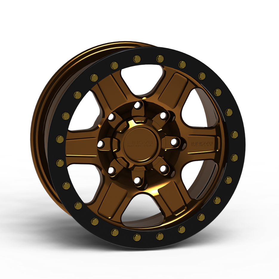 G400 Simulated Beadlock Wheel 18x9.0" 8 Lug - Standard Ring Front View
