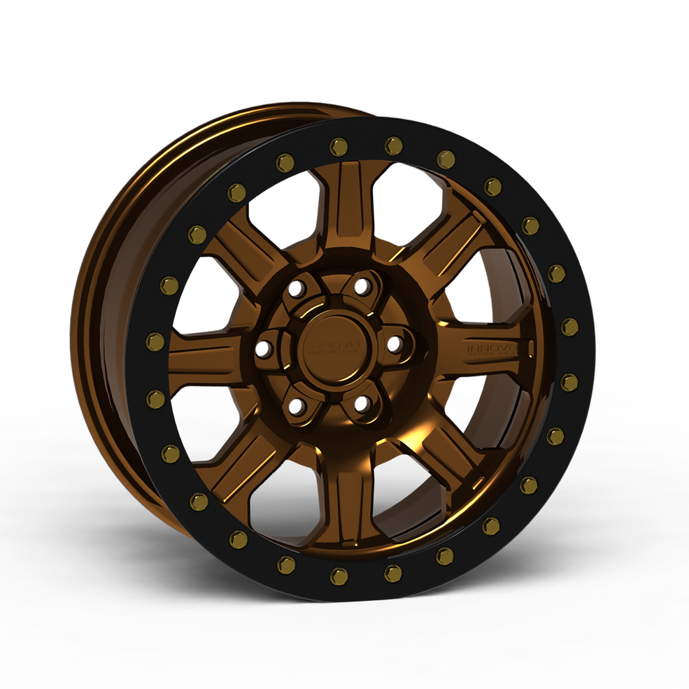 G500 Simulated Beadlock Wheel 17x8.5" 5 & 6 Lug - TechLite Ring Front View