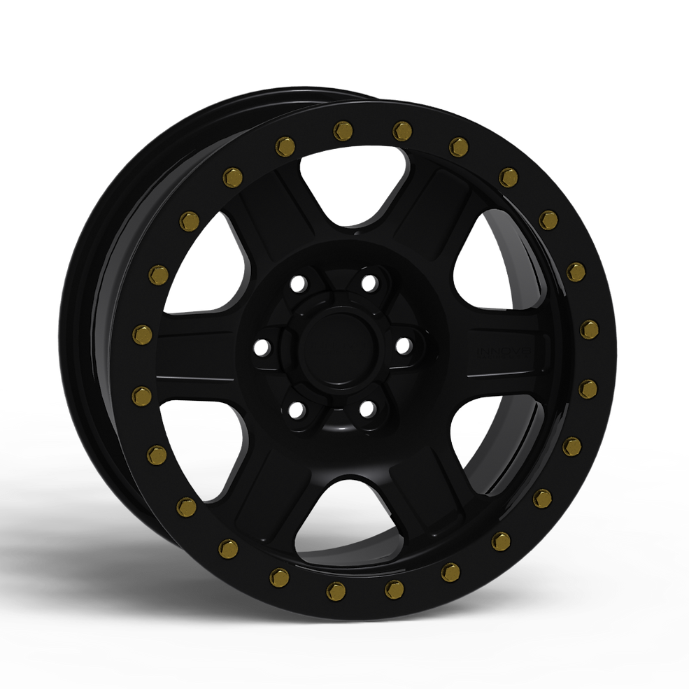 G400 Simulated Beadlock Wheel 17x8.5" 5 & 6 Lug - TechLite Ring Front View